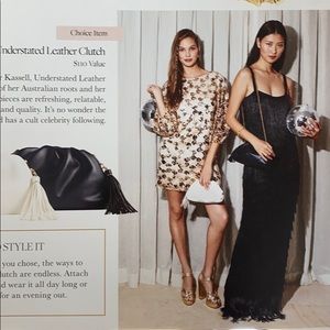 Understated leather clutch